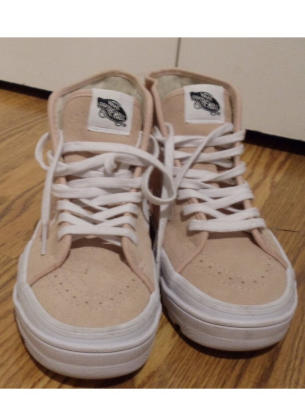Vans Sk8-Mid Blush Pink Suede Canvas Sneakers Women's Size [6.5]